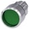 Trykknap, 22 mm, rund, metal, skinnede, grøn, front ring, forhøjet, 3SU1050-0CB40-0AA0 miniature