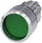 Trykknap, 22 mm, rund, metal, skinnede, grøn, front ring, forhøjet, 3SU1050-0CB40-0AA0 miniature