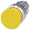 Paddetrykknap, 22 mm, rund, metal, skinnede, gul, 30 mm, 3SU1050-1AD30-0AA0 miniature