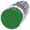 Paddetrykknap, 22 mm, rund, metal, skinnede, grøn, 30 mm, 3SU1050-1AD40-0AA0 miniature