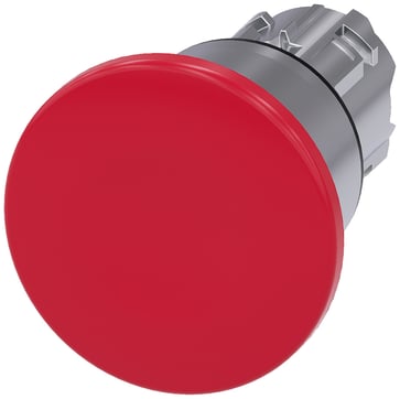 Paddetrykknap, 22 mm, rund, metal, skinnede, rød, 40 mm, låsende, 3SU1050-1BA20-0AA0