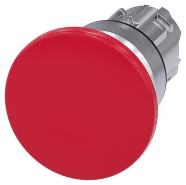 Paddetrykknap, 22 mm, rund, metal, skinnede, rød, 40 mm, 3SU1050-1BD20-0AA0