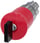 Nødstop paddetryk Trykknap, 22 mm, rund, metal, skinnede, rød, 40 mm, med CES lås, låsenummer VL5 3SU1050-1HU20-0AA0 miniature