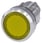 Lystrykknap, 22 mm, rund, metal, skinnede, gul, Trykknap, flad, låsende, 3SU1051-0AA30-0AA0 miniature