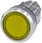 Lystrykknap, 22 mm, rund, metal, skinnede, gul, Trykknap, flad, låsende, 3SU1051-0AA30-0AA0 miniature