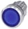 Lystrykknap, 22 mm, rund, metal, skinnede, blå, Trykknap, flad, låsende, 3SU1051-0AA50-0AA0 miniature