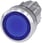 Lystrykknap, 22 mm, rund, metal, skinnede, blå, Trykknap, flad, låsende, 3SU1051-0AA50-0AA0 miniature