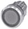 Lystrykknap, 22 mm, rund, metal, skinnede, klar, Trykknap, flad, låsende, 3SU1051-0AA70-0AA0 miniature