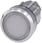 Lystrykknap, 22 mm, rund, metal, skinnede, hvid, Trykknap, flad, låsende, 3SU1051-0AA60-0AA0 miniature
