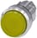 Lystrykknap, 22 mm, rund, metal, skinnede, gul, Trykknap, forhøjet, 3SU1051-0BB30-0AA0 miniature