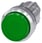 Lystrykknap, 22 mm, rund, metal, skinnede, grøn, Trykknap, forhøjet, 3SU1051-0BB40-0AA0 miniature