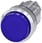Lystrykknap, 22 mm, rund, metal, skinnede, blå, Trykknap, forhøjet, 3SU1051-0BB50-0AA0 miniature