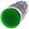 Belyst paddehattetryk, 22 mm, rund, metal, skinnede, grøn, 30 mm, låsende, 3SU1051-1AA40-0AA0 miniature
