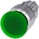 Belyst paddehattetryk, 22 mm, rund, metal, skinnede, grøn, 30 mm, låsende, 3SU1051-1AA40-0AA0 miniature