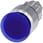 Belyst paddehattetryk, 22 mm, rund, metal, skinnede, blå, 30 mm, låsende, 3SU1051-1AA50-0AA0 miniature
