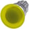 Belyst paddehattetryk, 22 mm, rund, metal, skinnede, gul, 40 mm, 3SU1051-1BD30-0AA0 miniature