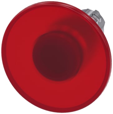 Belyst paddehattetryk, 22 mm, rund, metal, skinnede, rød, 60 mm, låsende, 3SU1051-1CA20-0AA0