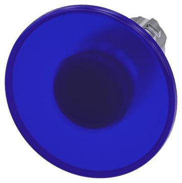 Belyst paddehattetryk, 22 mm, rund, metal, skinnede, blå, 60 mm, låsende, 3SU1051-1CA50-0AA0
