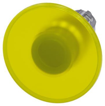 Belyst paddehattetryk, 22 mm, rund, metal, skinnede, gul, 60 mm, 3SU1051-1CD30-0AA0