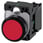 Trykknap, 22 mm, rund, plastik, rød, Trykknap, flad, med holder 1 NO, skrue 3SU1100-0AB20-1BA0 miniature