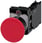 Paddetrykknap, 22 mm, rund, plastik, rød, 40 mm, låsende med holder, 1 NO+1 NC, fjeder 3SU1100-1BA20-3FA0 miniature