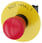 Nødstop paddetryk Trykknap rød, 40 mm med gul bagplade, inskription: NØDSTOP, med holder, 1 NC, skrue, 3SU1100-1HA20-1CH0 3SU1100-1HA20-1CH0 miniature