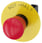 Nødstop paddetryk Trykknap rød, 40 mm med gul bagplade, inskription: NØDSTOP, med holder, 1 NC, fjeder 3SU1100-1HB20-3CH0 miniature