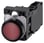 Lystrykknap rød, Trykknap, flad, med holder, 1 NO+1 NC, LED modul med integreret LED 24 V AC/DC, skrue 3SU1102-0AB20-1FA0 miniature