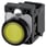 Lystrykknap gul, Trykknap, flad, med holder, 1 NO, LED modul med integreret LED 24 V AC/DC, fjeder 3SU1102-0AB30-3BA0 miniature