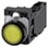 Lystrykknap gul, Trykknap, flad, med holder, 1 NO+1 NC, LED modul med integreret LED 24 V AC/DC, skrue 3SU1102-0AB30-1FA0 miniature