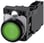 Lystrykknap grøn, Trykknap, flad, med holder, 1 NO+1 NC, LED modul med integreret LED 24 V AC/DC, skrue 3SU1102-0AB40-1FA0 miniature