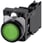 Lystrykknap grøn, Trykknap, flad, med holder, 1 NO+1 NC, LED modul med integreret LED 24 V AC/DC, fjeder 3SU1102-0AB40-3FA0 miniature
