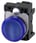 Indikatorlampe blå, linse, glat, med holder, LED modul med integreret LED 24 V AC/DC, fjeder 3SU1102-6AA50-3AA0 miniature