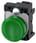 Indikatorlampe grøn, linse, glat, med holder, LED modul med integreret LED 24 V AC/DC, fjeder 3SU1102-6AA40-3AA0 miniature