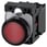 Lystrykknap rød, Trykknap, flad, med holder, 1 NC, LED modul med integreret LED 110 V AC, skrue 3SU1103-0AB20-1CA0 miniature