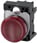 Indikatorlampe rød, linse, glat, med holder, LED modul med integreret LED 110 V AC, skrue 3SU1103-6AA20-1AA0 miniature