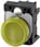 Indikatorlampe gul, linse, glat, med holder, LED modul med integreret LED 110 V AC, skrue 3SU1103-6AA30-1AA0 miniature