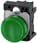 Indikatorlampe grøn, linse, glat, med holder, LED modul med integreret LED 110 V AC, skrue 3SU1103-6AA40-1AA0 miniature