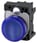 Indikatorlampe blå, linse, glat, med holder, LED modul med integreret LED 110 V AC, skrue 3SU1103-6AA50-1AA0 miniature