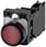 Lystrykknap rød, Trykknap, flad, med holder, 1 NO+1 NC, LED modul med integreret LED 230 V AC, fjeder 3SU1106-0AB20-3FA0 miniature