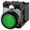 Lystrykknap grøn, Trykknap, flad, med holder, 1 NO, LED modul med integreret LED 230 V AC, skrue 3SU1106-0AB40-1BA0 miniature