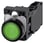 Lystrykknap grøn, Trykknap, flad, med holder, 1 NO+1 NC, LED modul med integreret LED 230 V AC, skrue 3SU1106-0AB40-1FA0 miniature