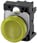 Indikatorlampe gul, linse, glat, med holder, LED modul med integreret LED 230 V AC, skrue 3SU1106-6AA30-1AA0 miniature