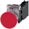 Paddetrykknap, 22 mm, rund, metal, skinnede, rød, 40 mm, låsende med holder, 1 NO+1 NC, fjeder 3SU1150-1BA20-3FA0 miniature