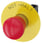 Nødstop paddetryk Trykknap, rød, 40 mm med gul bagplade, inskription: NØDSTOP, med holder, 1 NC, 1 NC, fjeder, 3SU1150-1HA20-3PH0 3SU1150-1HA20-3PH0 miniature