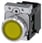 Lystrykknap, gul, Trykknap, flad, med holder, 1 NO, LED modul med integreret LED 24 V AC/DC, fjeder 3SU1152-0AB30-3BA0 miniature