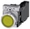Lystrykknap, gul, Trykknap, flad, med holder, 1 NO+1 NC, LED modul med integreret LED 24 V AC/DC, skrue 3SU1152-0AB30-1FA0 miniature