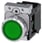 Lystrykknap, grøn, Trykknap, flad, med holder, 1 NO, LED modul med integreret LED 24 V AC/DC, fjeder 3SU1152-0AB40-3BA0 miniature