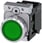 Lystrykknap, grøn, Trykknap, flad, med holder, 1 NO, LED modul med integreret LED 24 V AC/DC, fjeder 3SU1152-0AB40-3BA0 miniature