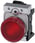 Indikatorlampe, rød, linse, glat, med holder, LED modul med integreret LED 24 V AC/DC, fjeder 3SU1152-6AA20-3AA0 miniature
